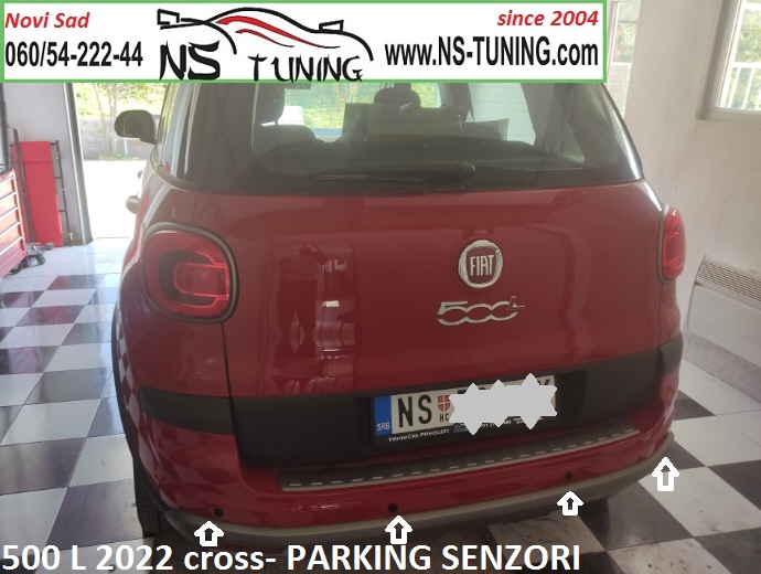 fiat 500l cross 500 L 2021 2022 ugradnja parking senzora novi sad ns tuning